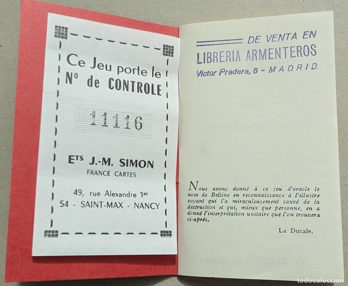 Barajas de cartas: Belline - Or&aacute;culo frances - Le Ducale (1974) - Foto 8