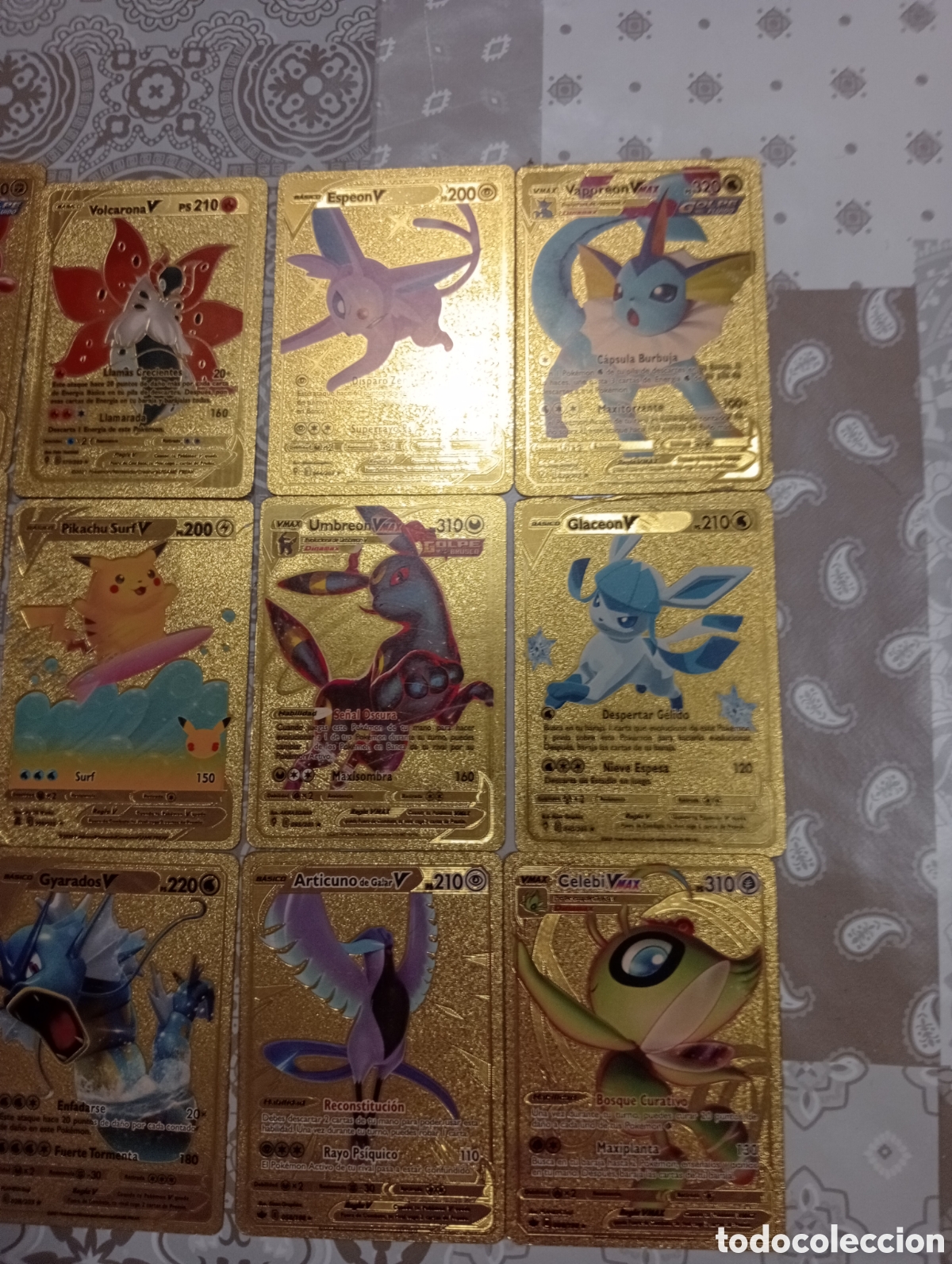 Barajas de cartas: Cartas doradas de Pok&eacute;mon colecci&oacute;n - Foto 2