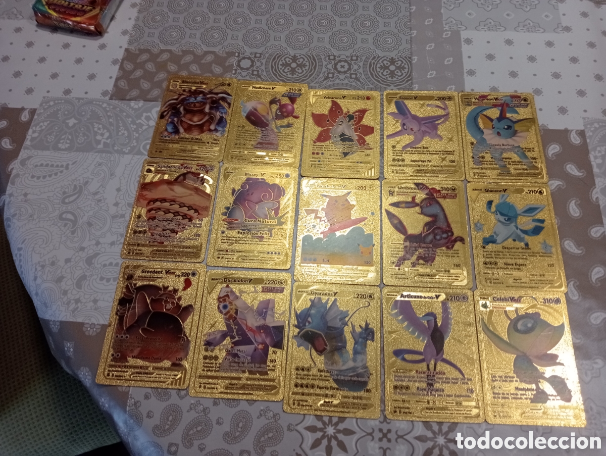 Barajas de cartas: Cartas doradas de Pok&eacute;mon colecci&oacute;n - Foto 1