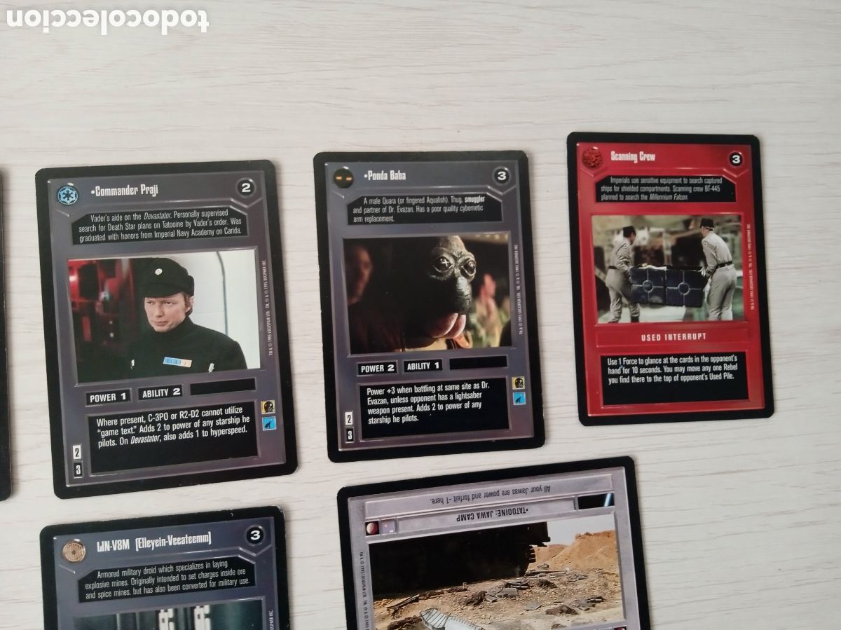 Barajas de cartas: LOTE CARTAS STAR WARS TIPO MAGIC - Foto 4