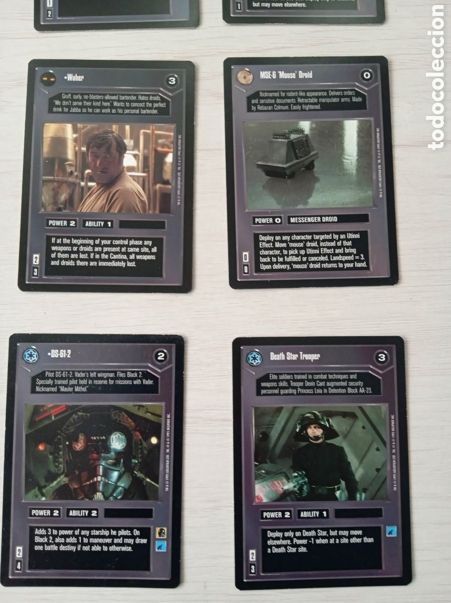 Barajas de cartas: LOTE CARTAS STAR WARS TIPO MAGIC - Foto 8