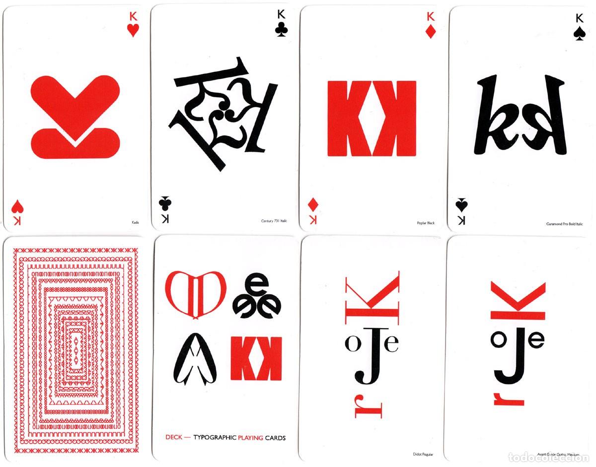 Barajas de cartas: Naipes Tipogr&aacute;ficos / Typographic playing cards - Foto 1