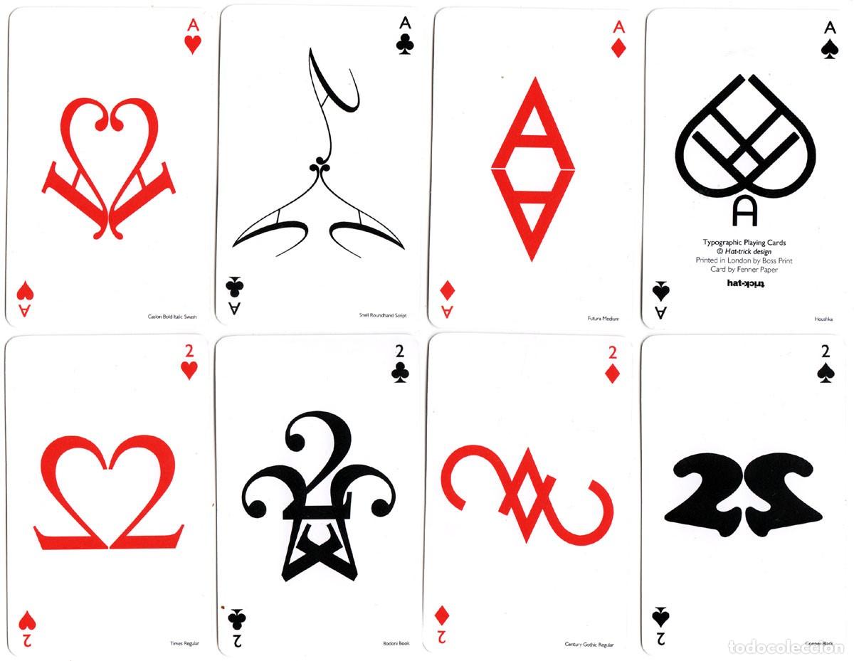 Barajas de cartas: Naipes Tipogr&aacute;ficos / Typographic playing cards - Foto 2