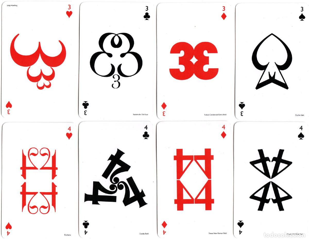 Barajas de cartas: Naipes Tipogr&aacute;ficos / Typographic playing cards - Foto 3