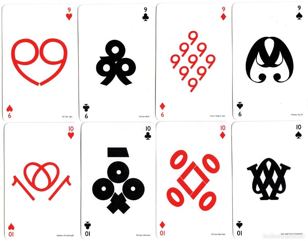 Barajas de cartas: Naipes Tipogr&aacute;ficos / Typographic playing cards - Foto 6