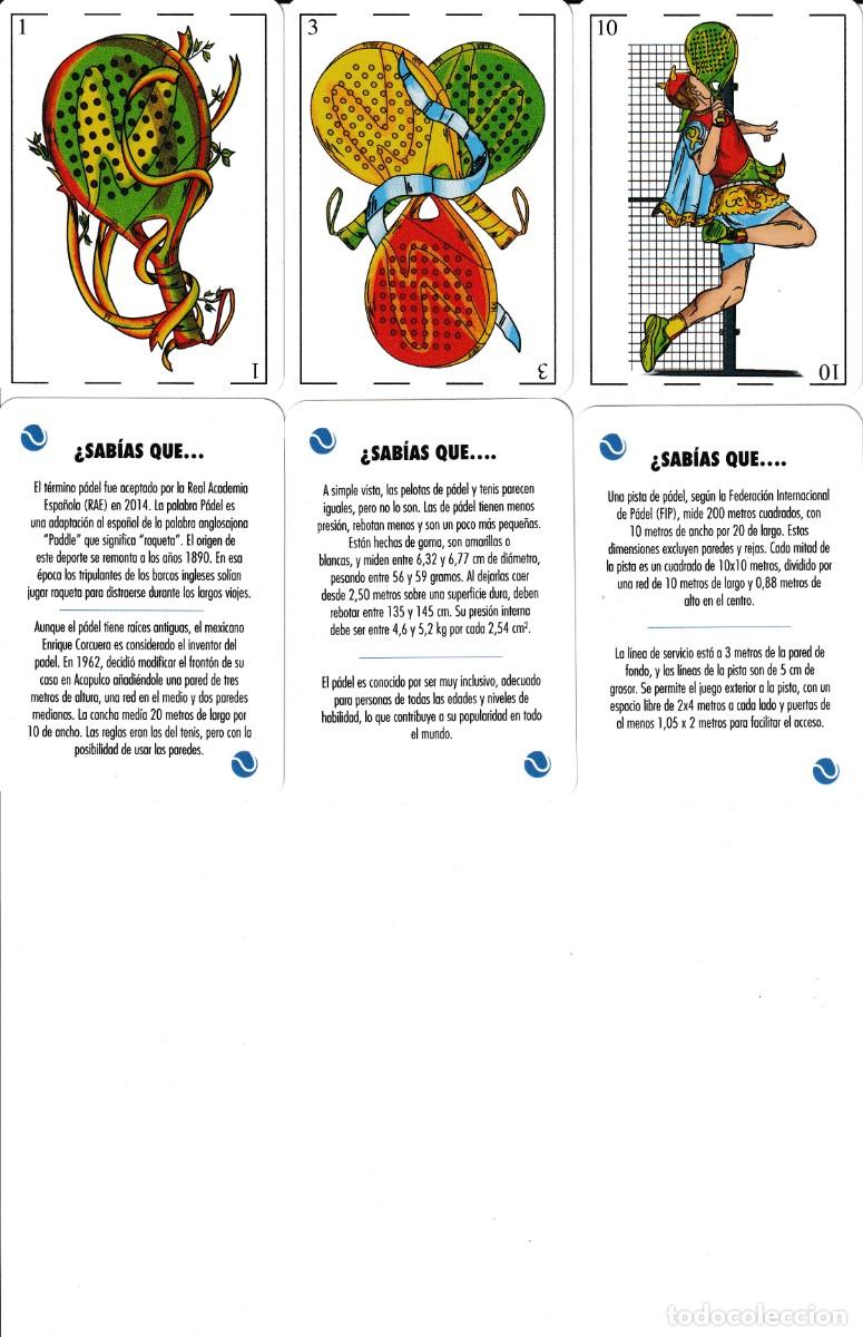 Barajas de cartas: BARAJA ESPA&Ntilde;OLA DEL PADEL - Foto 2