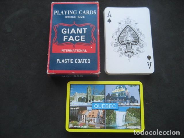 Barajas de cartas: BARAJA POKER GIANT FACE. QUEBEC - Foto 1