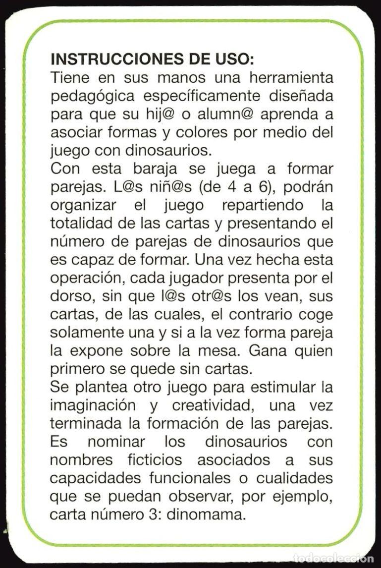 Barajas de cartas: DINOSAURIOS - VARITEMAS / BARAJA COMPLETA - Foto 6