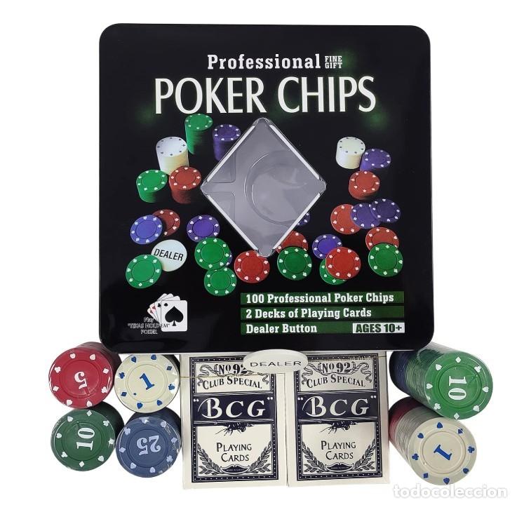 Barajas de cartas: Proffessional Poker Chips Fine Gift Set - Foto 4