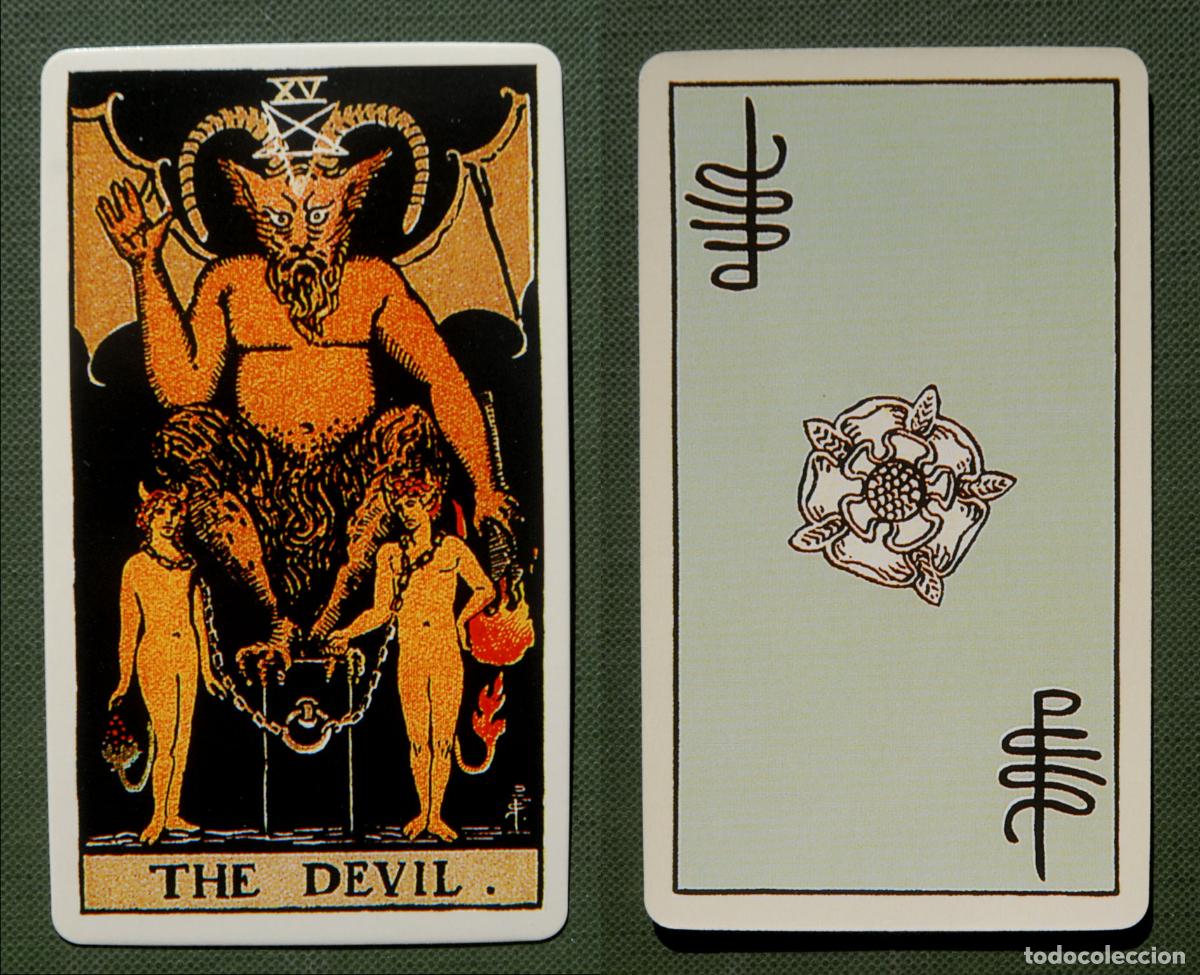 Barajas de cartas: Carta THE CLASSIC TAROT - XV THE DEVIL - Foto 1
