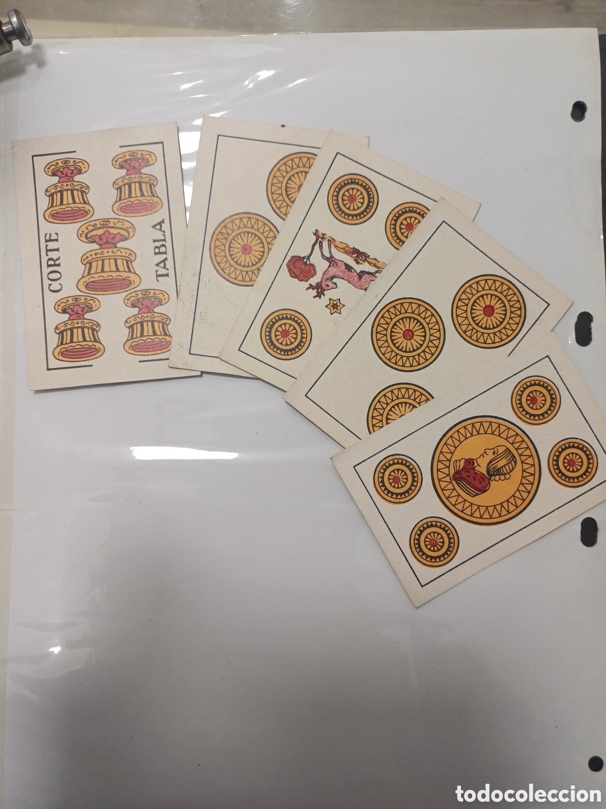 Barajas de cartas: Lote cartas antiguas. Corte tabla - Foto 1