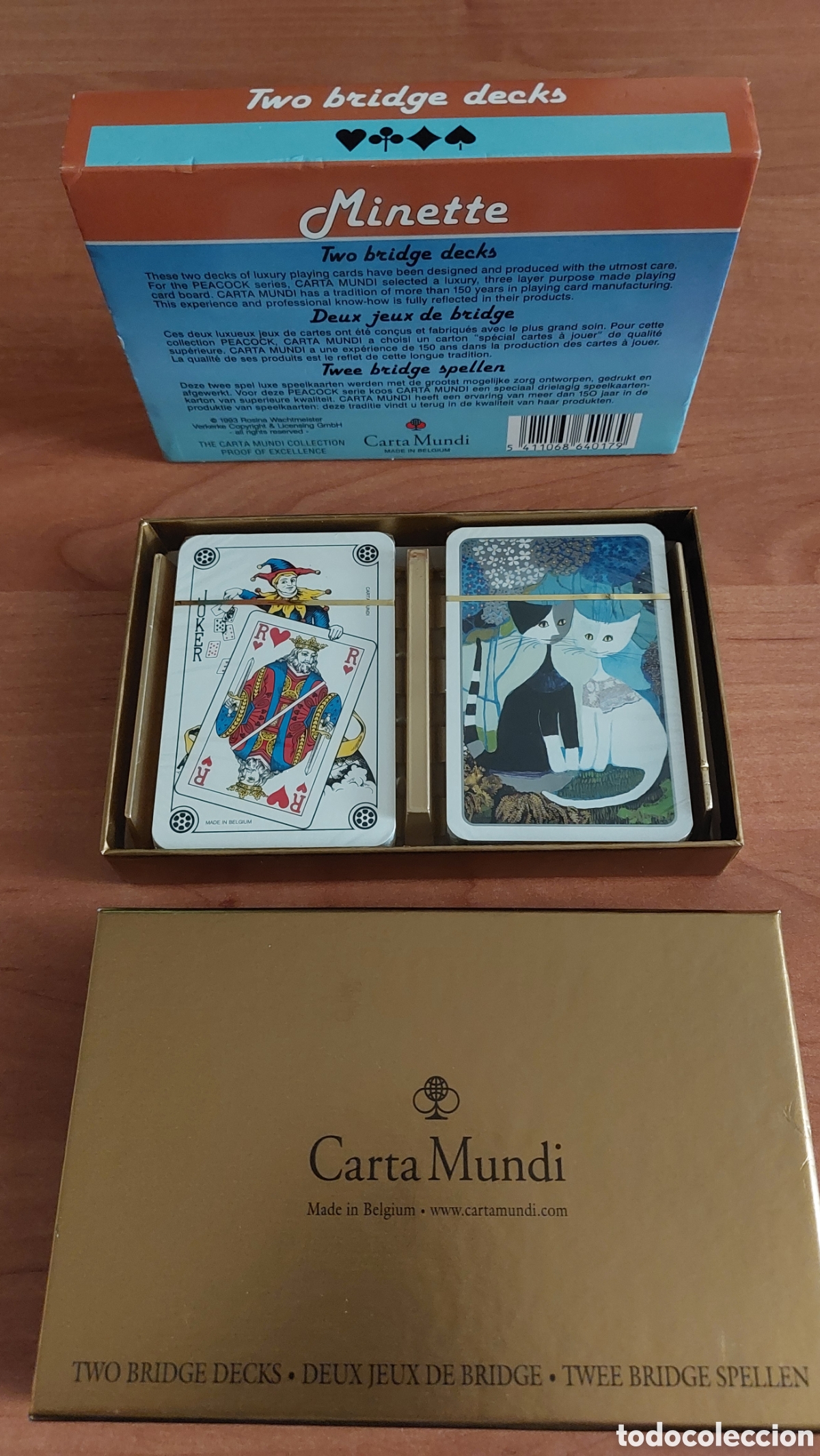 Barajas de cartas: ESTUCHE DE LUJO 2 BARAJAS DE BRIDGE - Foto 4