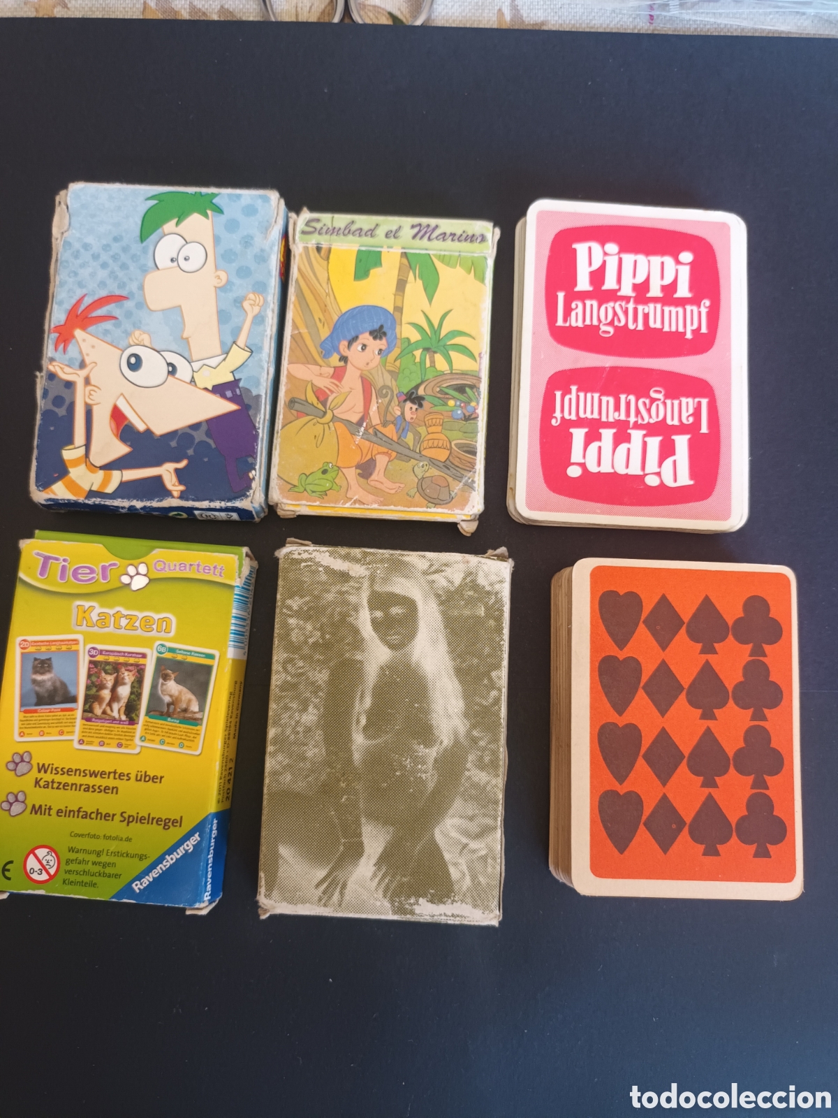 Barajas de cartas: LOTE DE 6 BARAJAS DE CARTAS. VARIADAS. - Foto 2