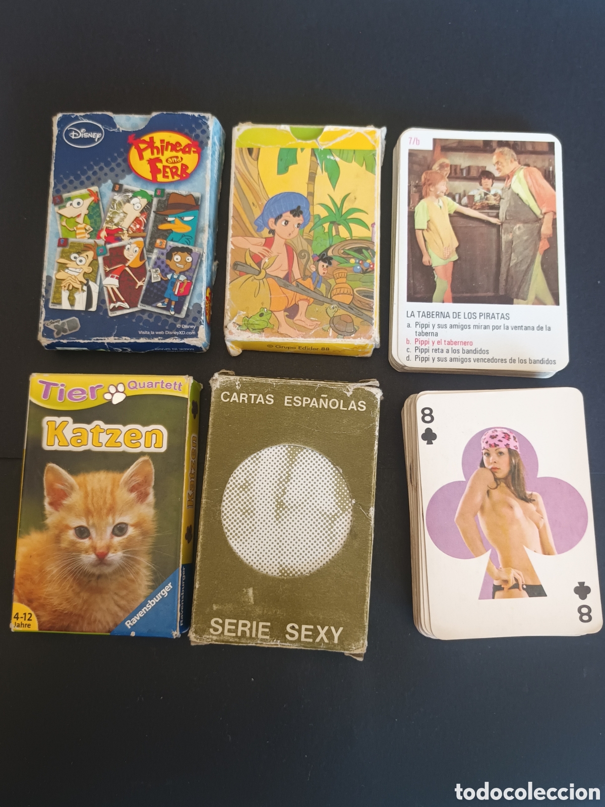 Barajas de cartas: LOTE DE 6 BARAJAS DE CARTAS. VARIADAS. - Foto 1