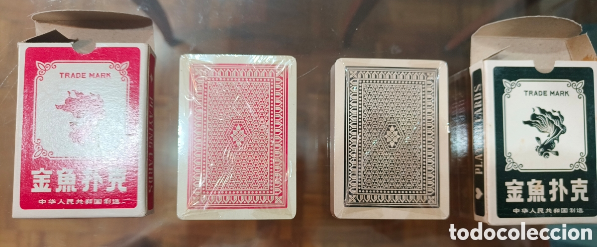 Barajas de cartas: 2 barajas de p&oacute;ker Gold Fish n&uacute;m. 1800 - Foto 3