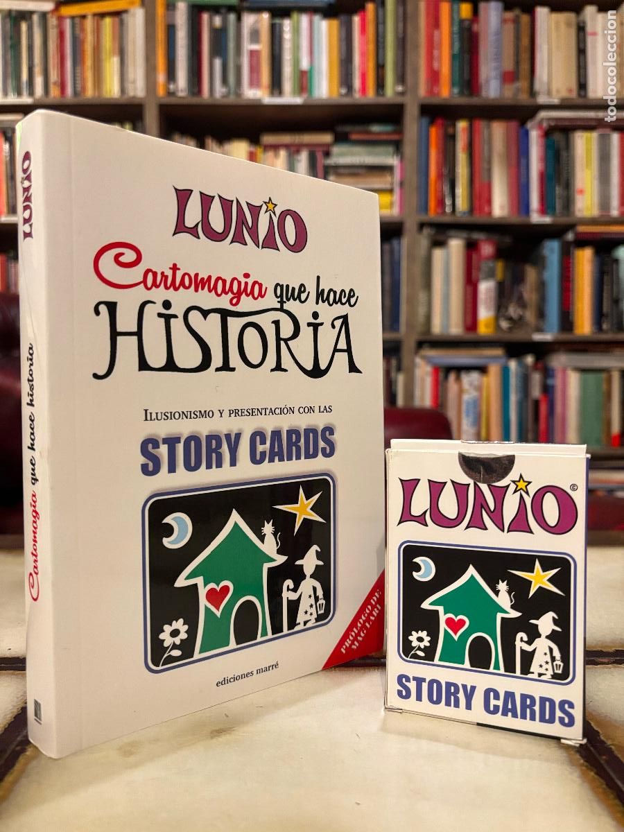Barajas de cartas: Cartomagia que hace historia. Lunio. Story-Cards, ilusionismo, prestidigitaci&oacute;n. Libro + Baraja.