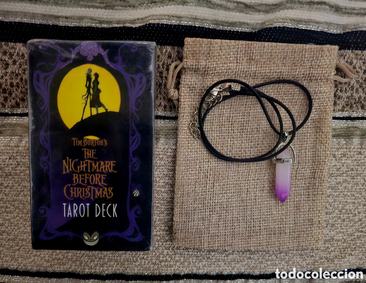 Barajas de cartas: Lote Tarot The Nightmare Before Christmas + p&eacute;ndulo - Foto 1