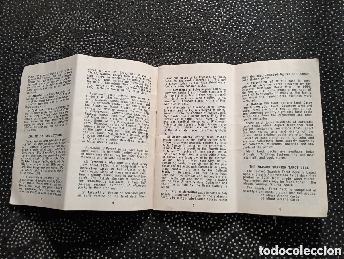 Barajas de cartas: INSTRUCCIONES DE TAROT ESPA&Ntilde;OL, EN CASTELLANO E INGL&Eacute;S - Foto 2