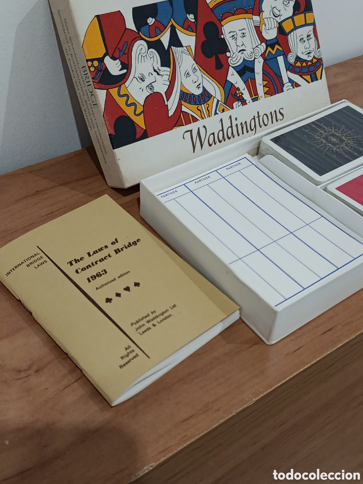 Barajas de cartas: Antiguo juego cartas Bridge de Waddingtons - Foto 2