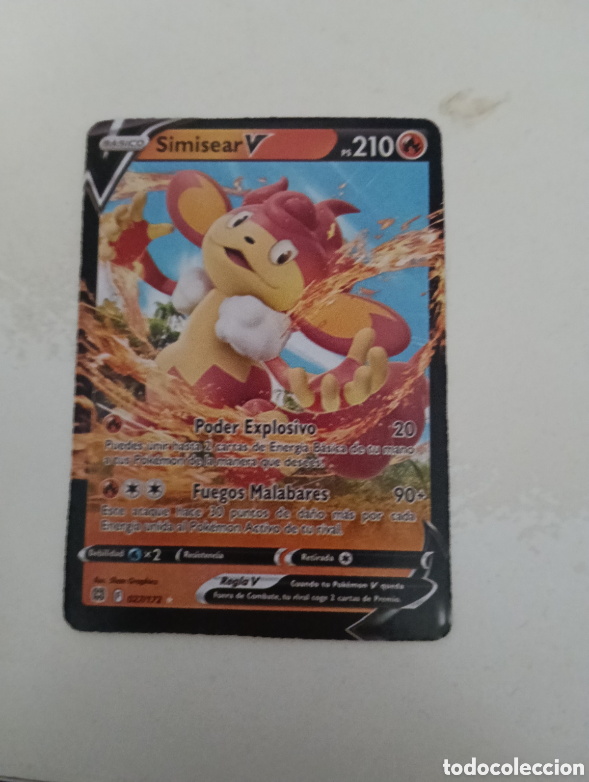 Barajas de cartas: Carta Pok&eacute;mon Simisear V - Foto 1