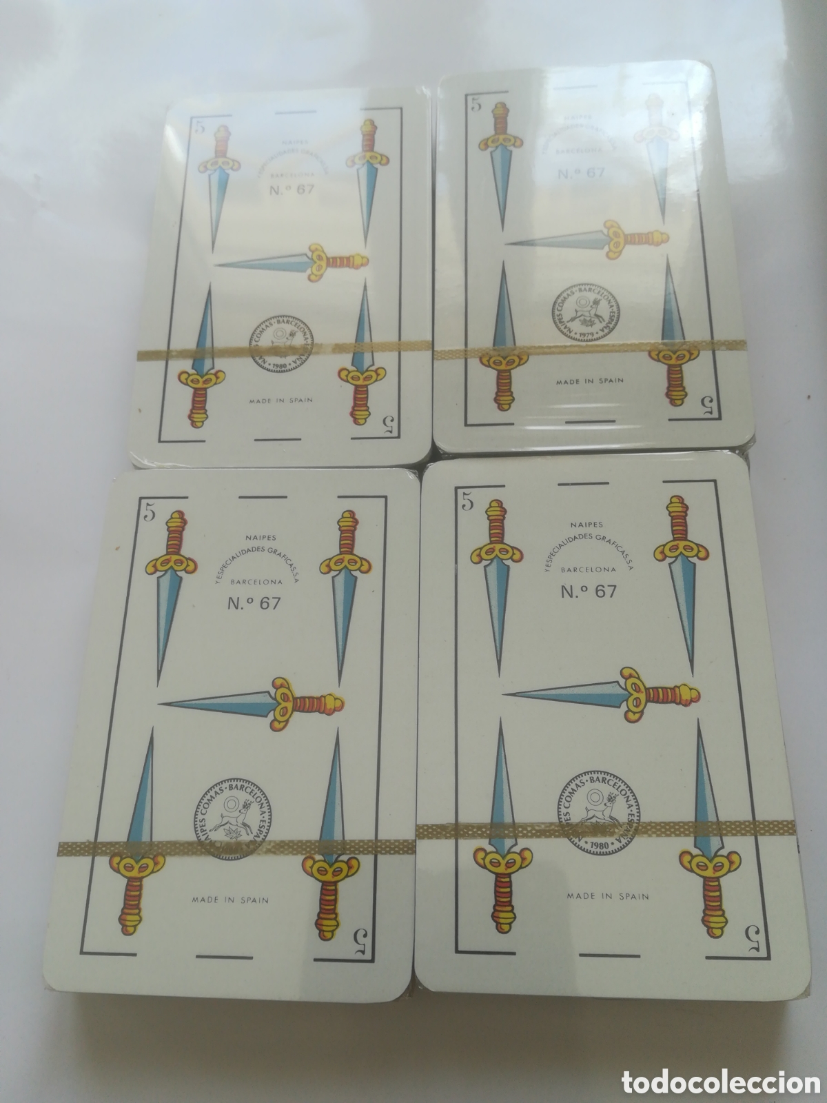 Barajas de cartas: Lote de 4 barajas espa&ntilde;olas - Foto 1