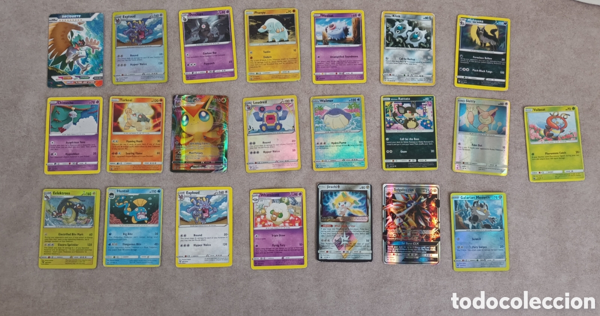 Barajas de cartas: Lote de 22 cartas POKEMON en Ingl&eacute;s