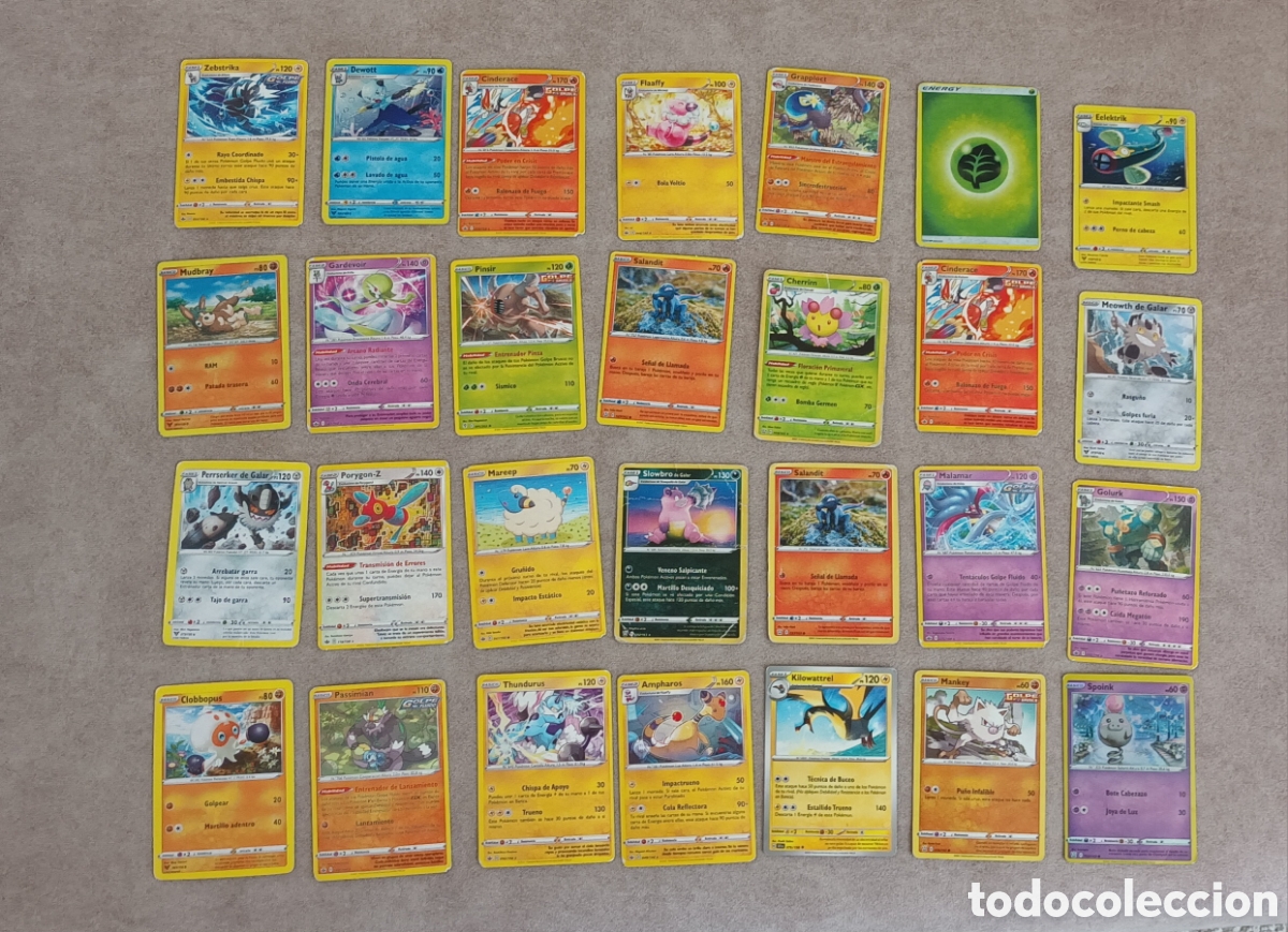 Barajas de cartas: Lote de 28 cartas POKEMON - Foto 1