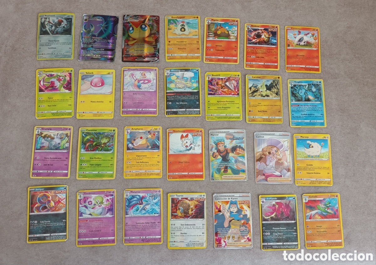 Barajas de cartas: Lote de 28 cartas POKEMON - Foto 1