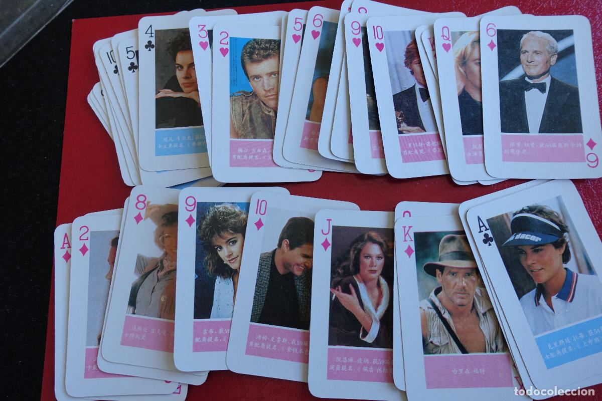 Decks of cards: Baraja cartas cine Oscar actores Hollywood China VINTAGE a&ntilde;os 80 tom cruise Harrison Ford