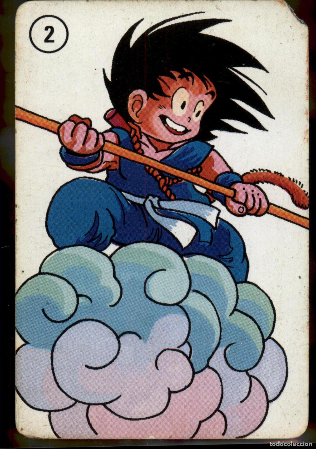 Barajas de cartas: Naipe Goku Ni&ntilde;o N&ordm; 2 Baraja Heraclio Fournier Dragon Ball 1986
