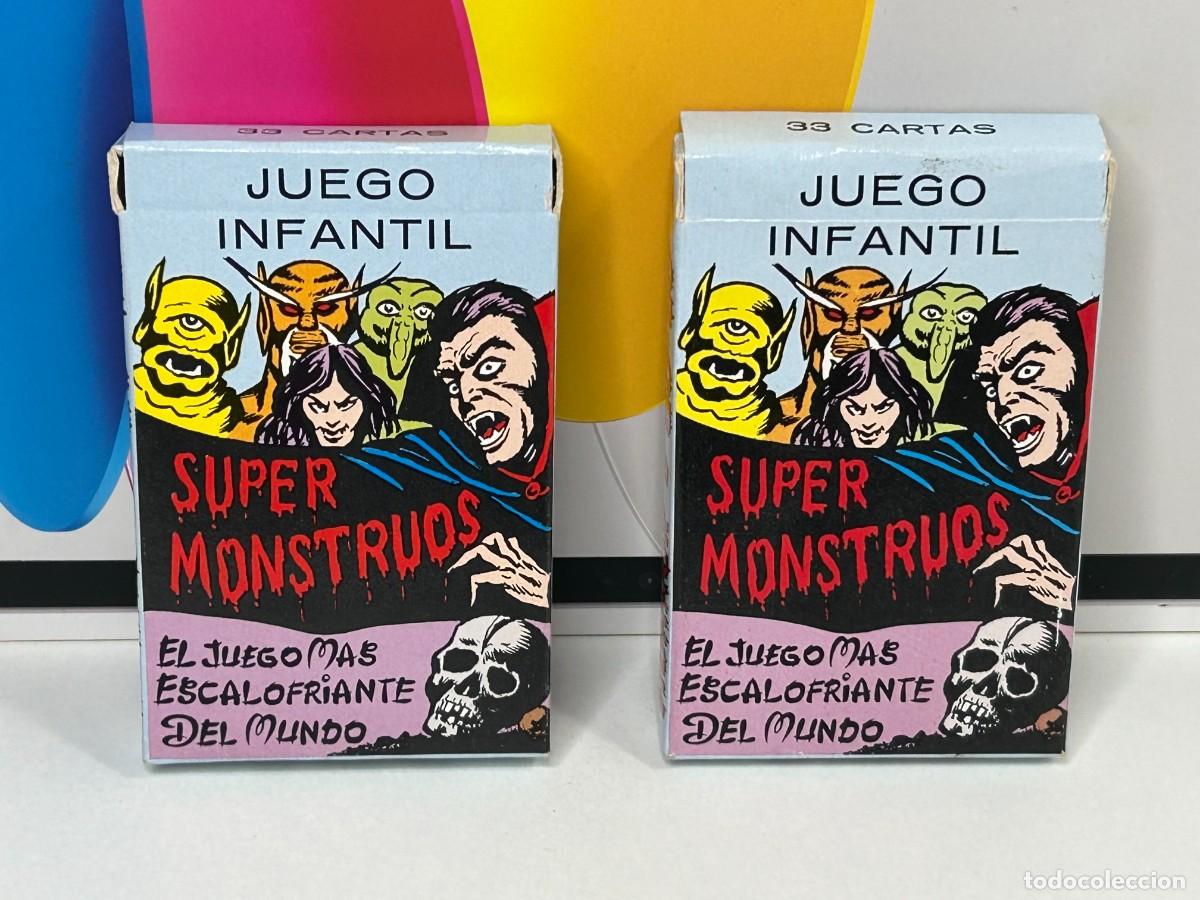 Barajas de cartas: 2 BARAJAS SIN ESTRENAR SUPER MONSTRUOS NAIPES MILANO