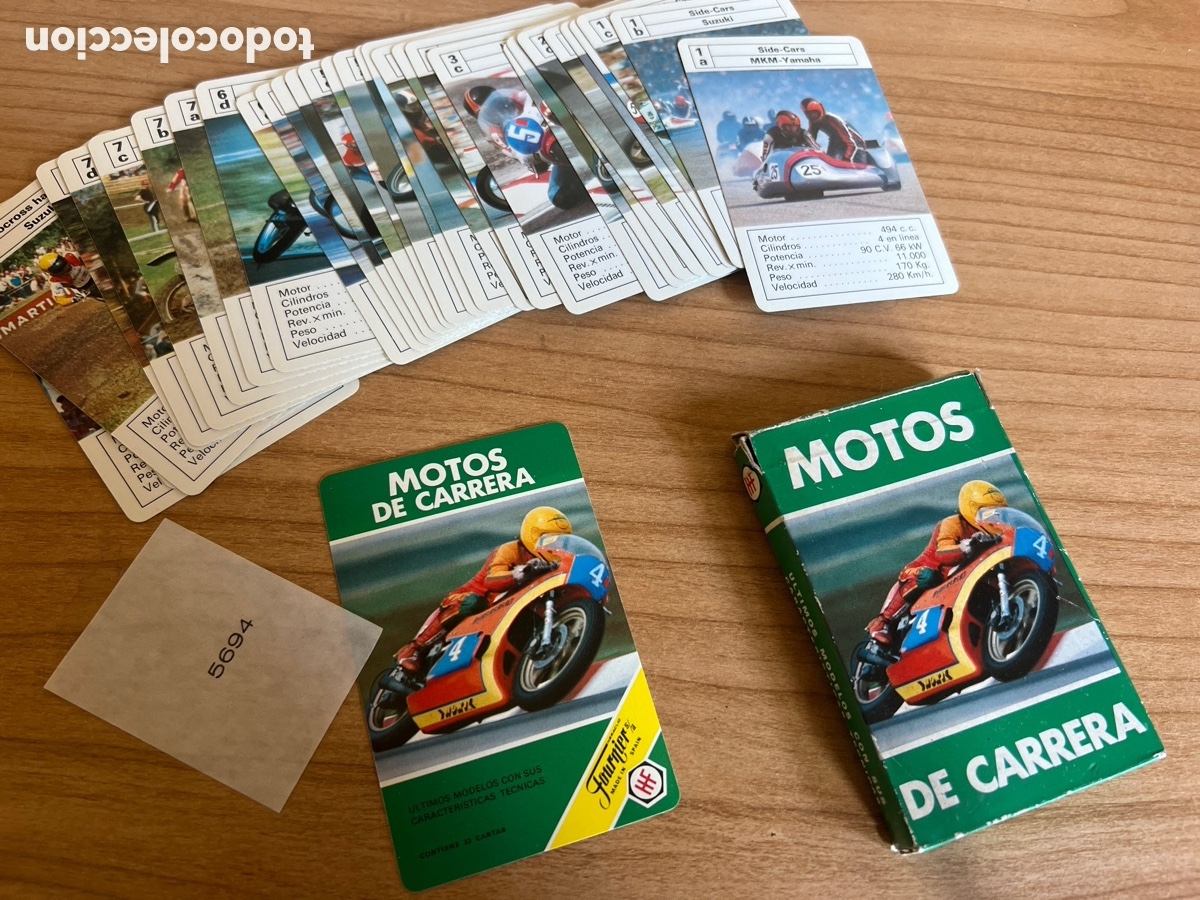 Barajas de cartas: BARAJA DE CARTAS FOURNIER MOTOD DE CARRERA NUEVA SIN USO