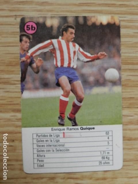 Barajas de cartas: Carta 5b Selecci&oacute;n espa&ntilde;ola 1982 baraja HERACLIO FOURNIER Mundial Espa&ntilde;a 82 Enrique Ramon Quique