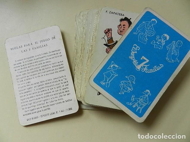 Barajas de cartas: Baraja El juego de las 7 familias N&ordm;1 LOS OFICIOS Editorial Zaragozano cartas infant&iacute;l a&ntilde;o 1963