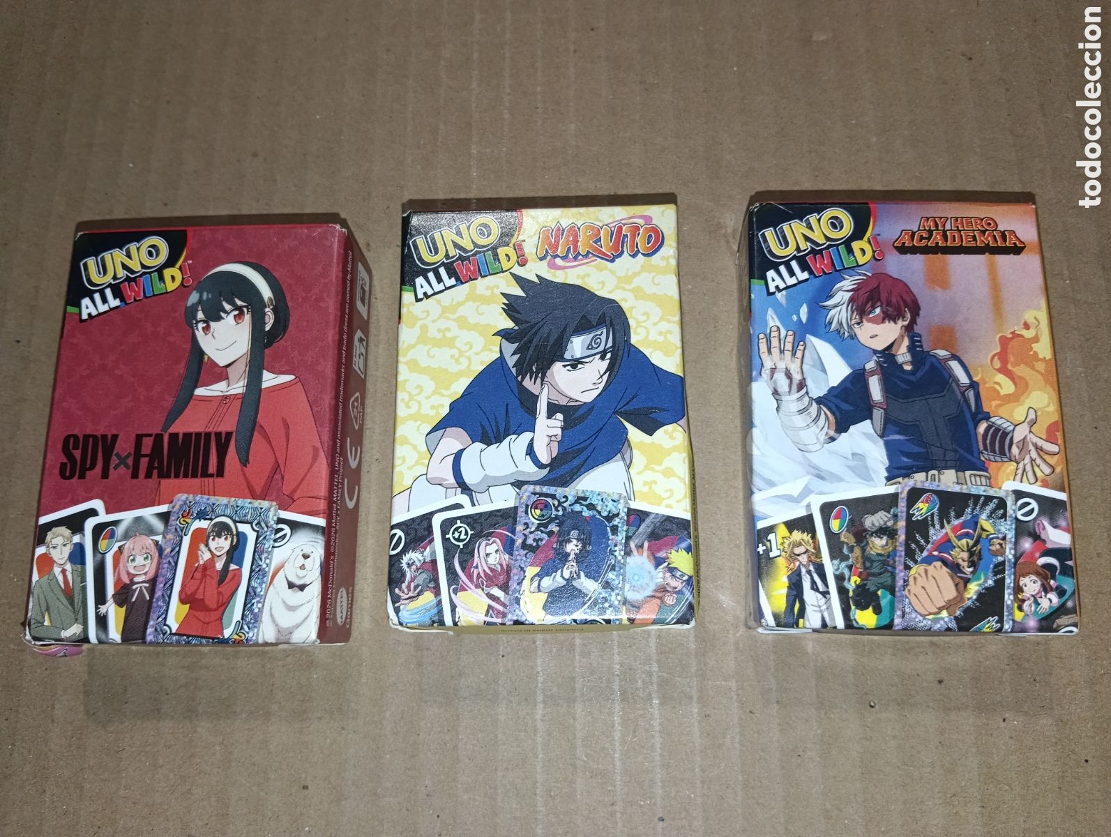 Barajas de cartas: LOTE 3 BARAJAS UNO ALL WILD MATTEL