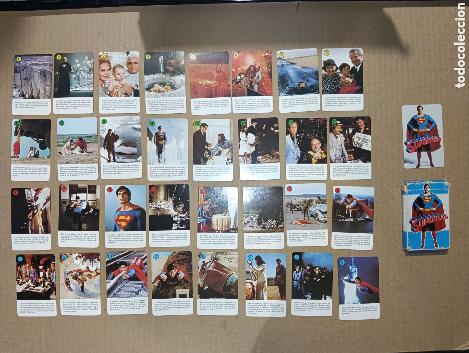 Barajas de cartas: BARAJA FOURNIER SUPERMAN COMPLETA CAJA INSTRUCCIONES 1979