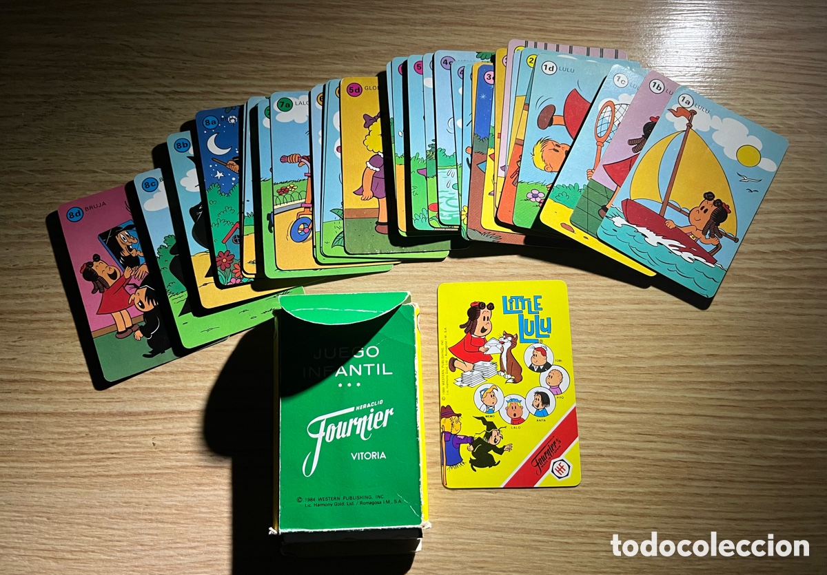 Barajas de cartas: Baraja Infantil Fournier LA PEQUE&Ntilde;A LUL&Uacute; (LITTLE LULU). COMPLETA. Juego de cartas a&ntilde;o 1984. Western