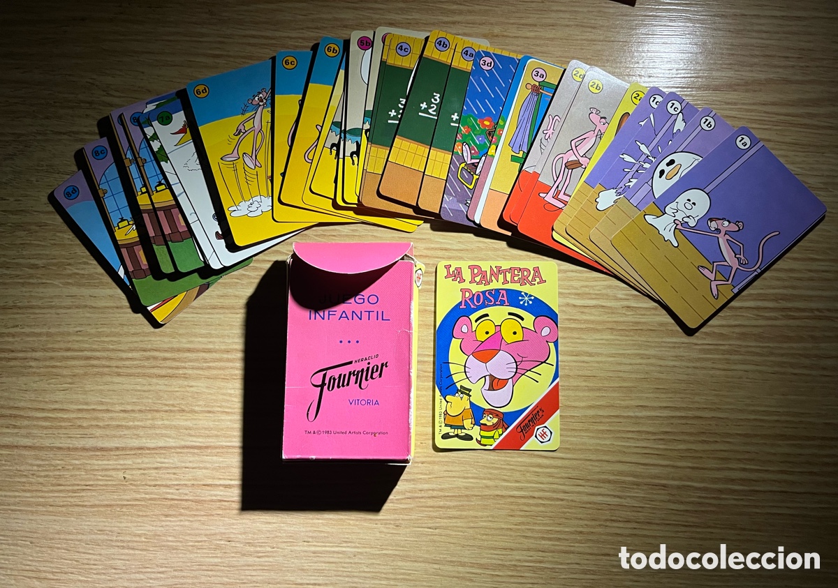Barajas de cartas: Baraja Infantil Fournier LA PANTERA ROSA. COMPLETA. Juego de cartas 1983. United Artists Corporation