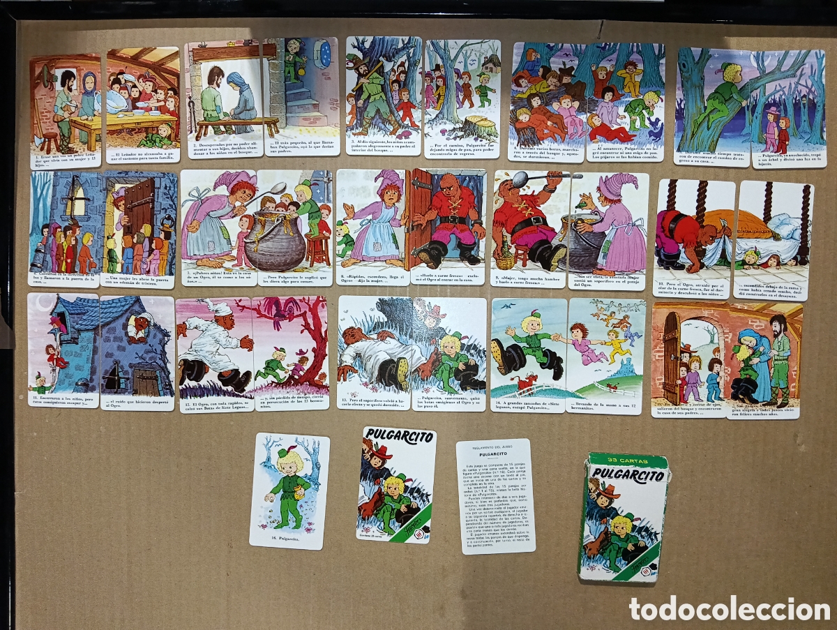 Barajas de cartas: BARAJA FOURNIER PULGARCITO COMPLETA CAJA E INSTRUCCIONES 1981