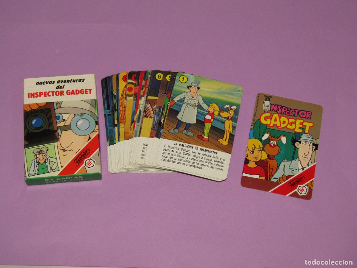 Barajas de cartas: Antigua Baraja Infantil Nuevas Aventuras del INSPECTOR GADGET de H. FOURNIER del A&ntilde;o 1983