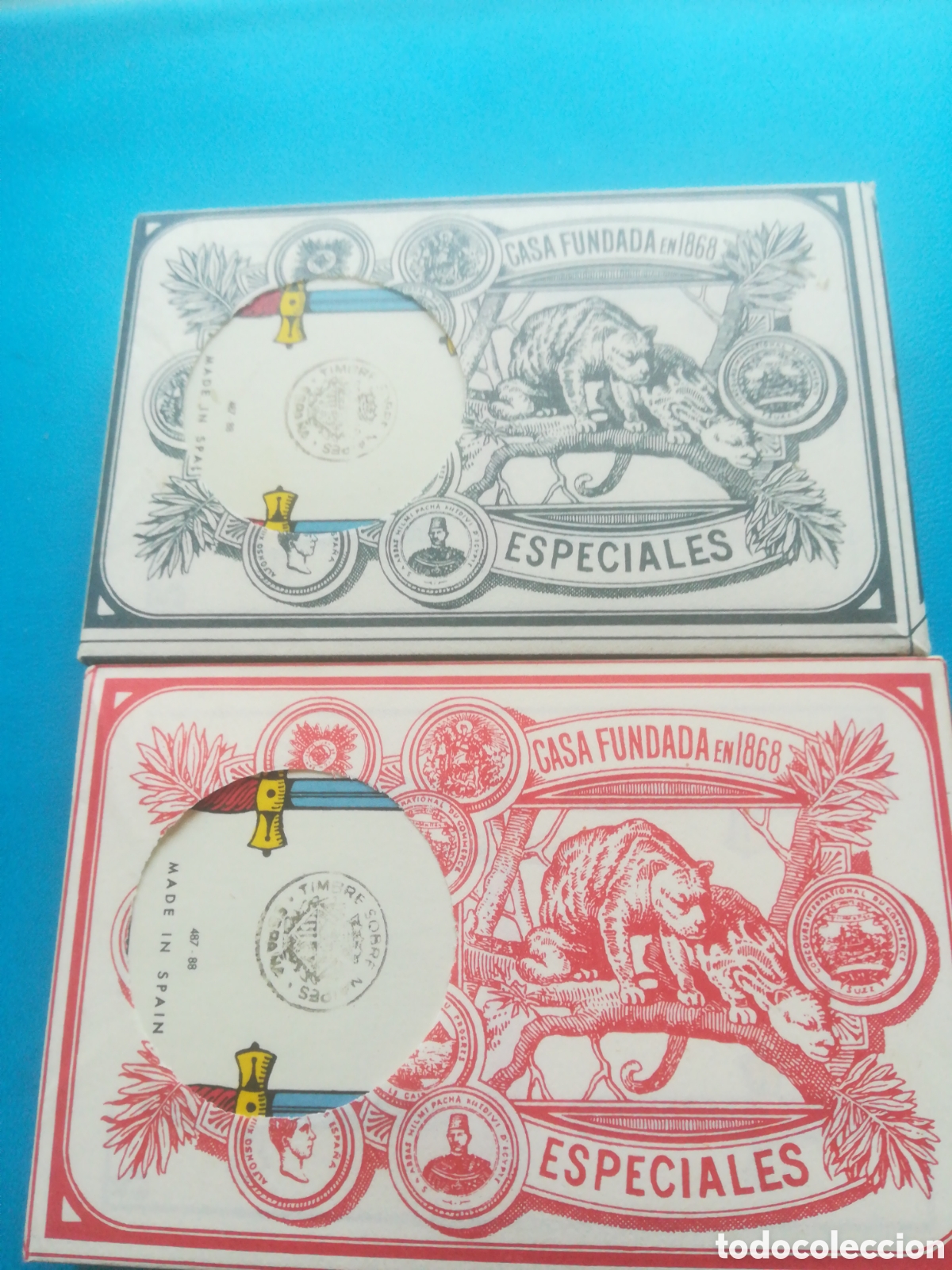 Barajas de cartas: Lote de dos barajas, Los dos tigres