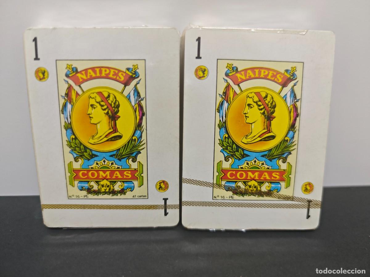 Barajas de cartas: LOTE 2 BARAJAS ESPA&Ntilde;OLAS NAIPES COMAS DE 41 CARTAS