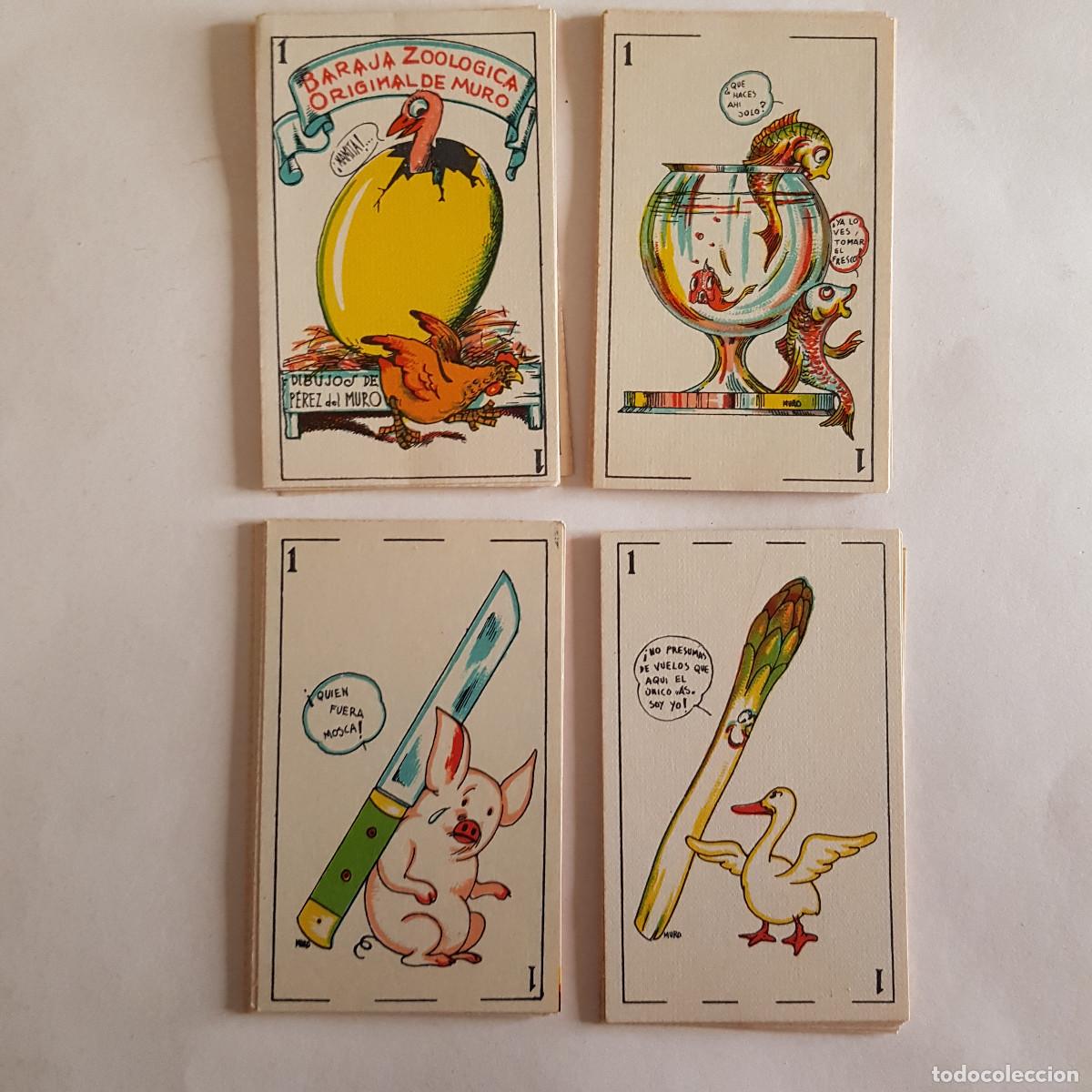Barajas de cartas: AZAFRANES LA BARAJA NOVELDA ALICANTE - BARAJA ZOOLOGICA ORIGINAL DE MURO - COMPLETA 40 CARTAS