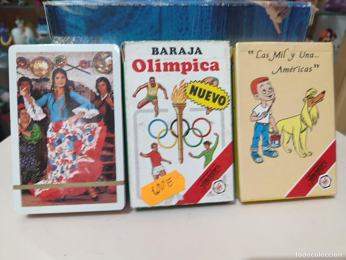 Barajas de cartas: Ocasion ! 3 antiguas barajas de cartas naipes Fournier a&ntilde;os 80 sin uso