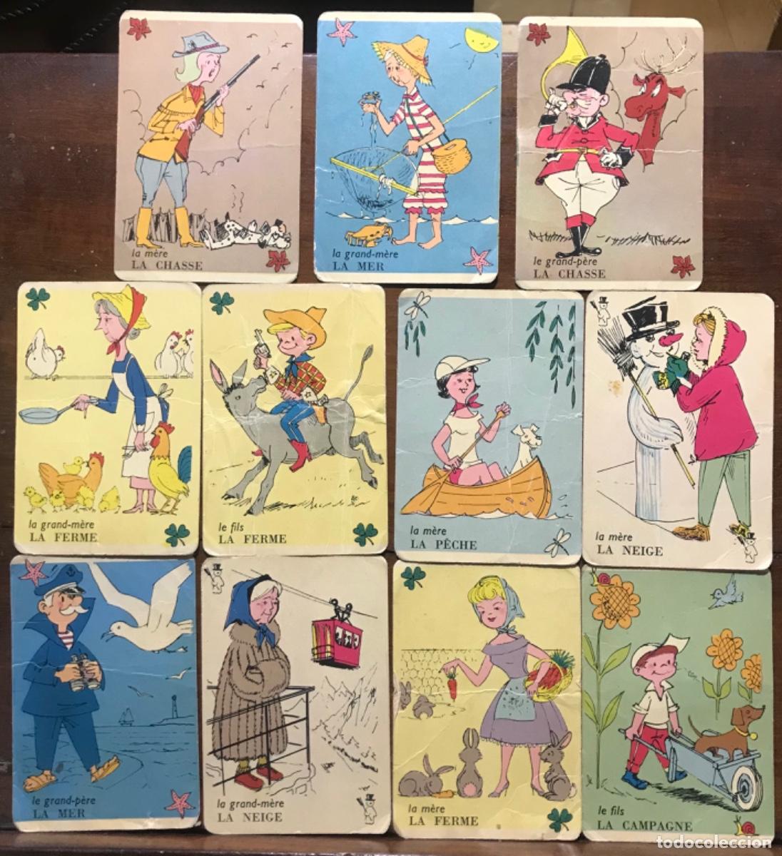 Barajas de cartas: 11 CARTAS DE BARAJA INFANTIL EN FRANC&Eacute;S - SIN MARCA NI PUBLICIDAD