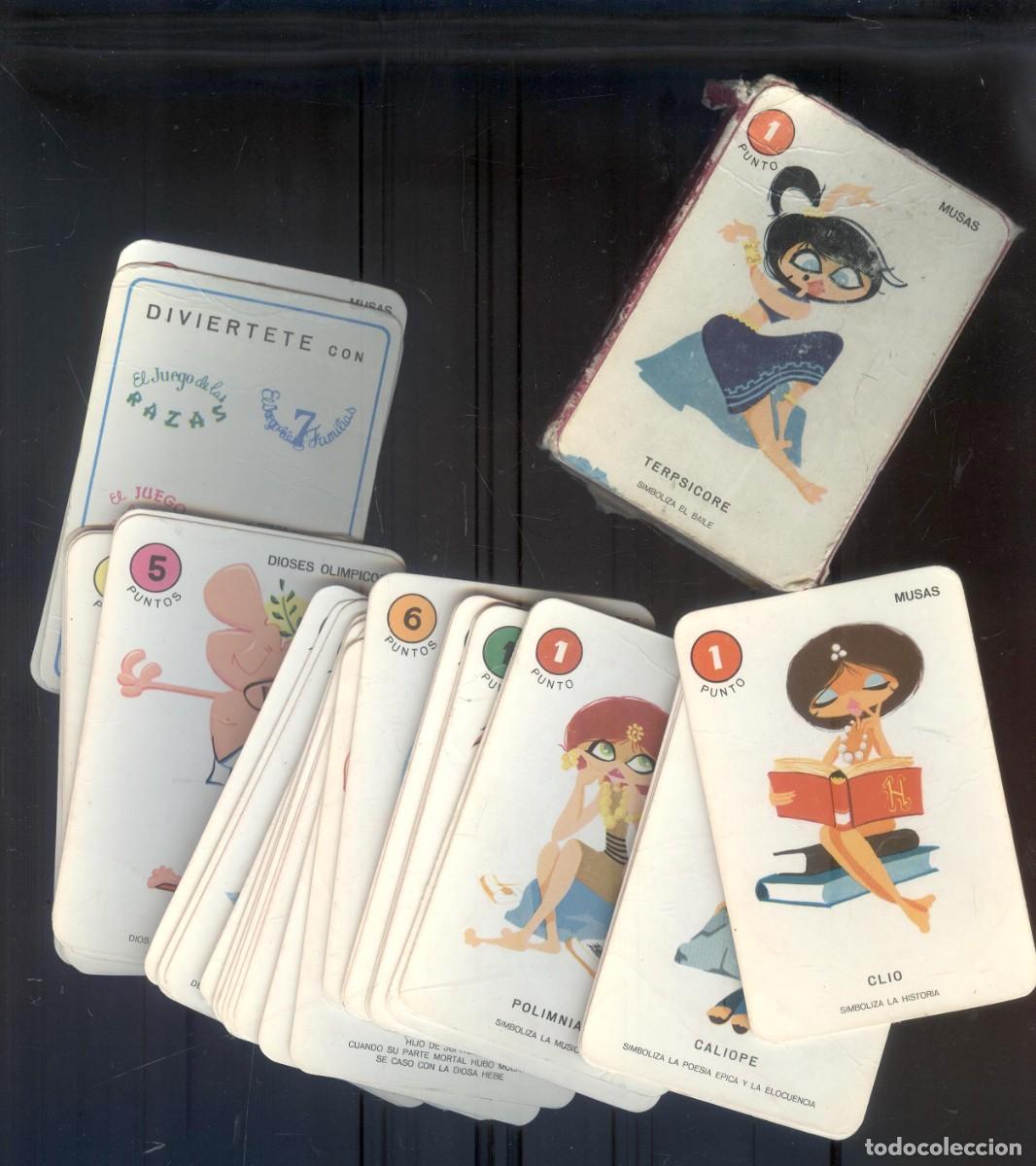 Barajas de cartas: NUMULITE F0302 Juego de cartas El juego el Olimpo juego infantil Caja en mal estado Baraja completa