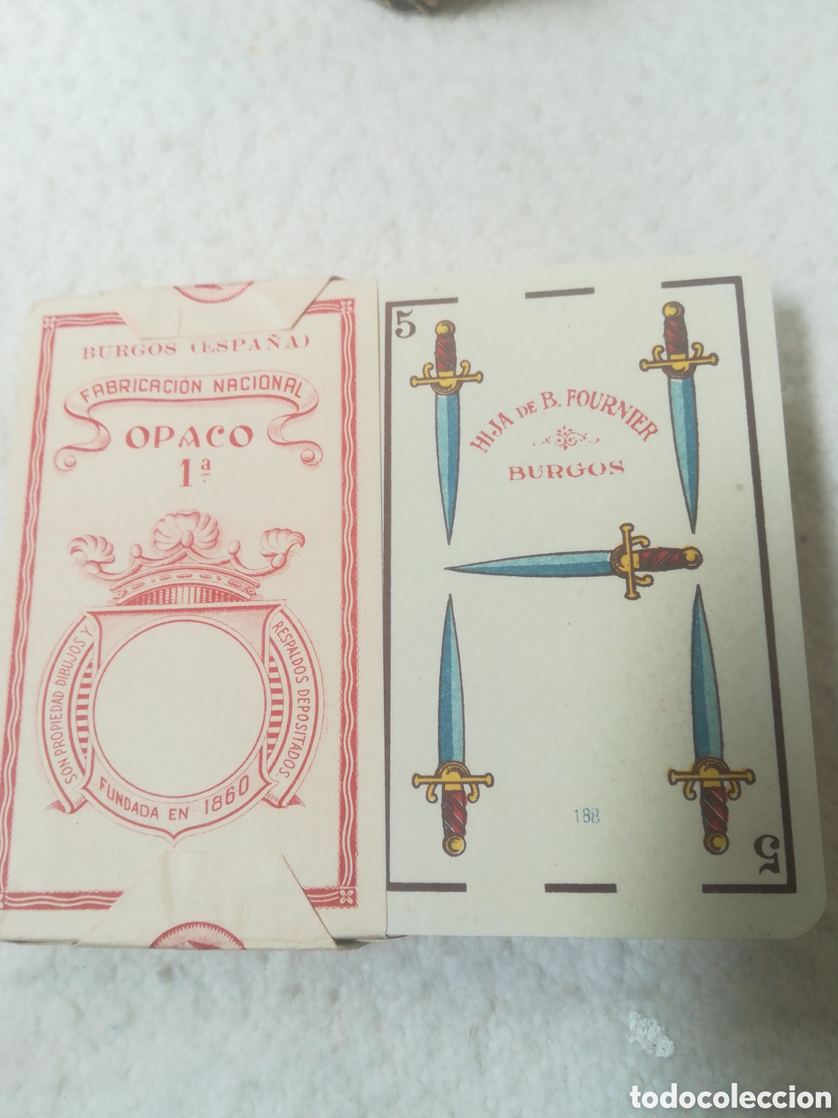 Barajas de cartas: Baraja antigua de hide B. Fournier Opaco 1