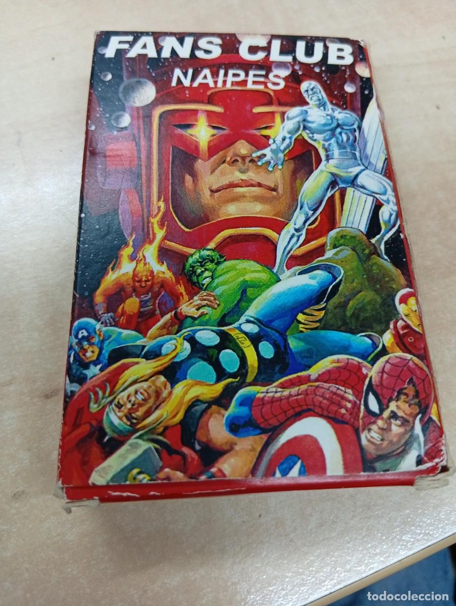 Barajas de cartas: Baraja de naipes de L&oacute;pez Esp&iacute;.V&eacute;rtice Marvel Comics.1975.Con faltas.