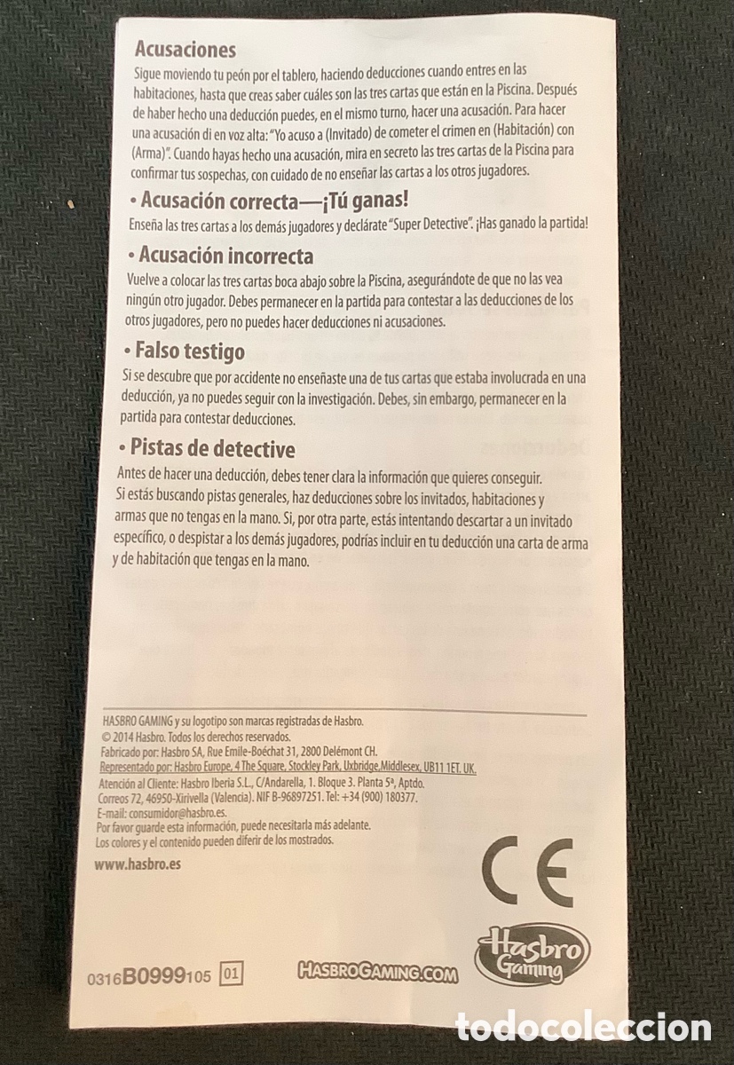 Barajas de cartas: Cluedo, juego de mesa - Foto 4