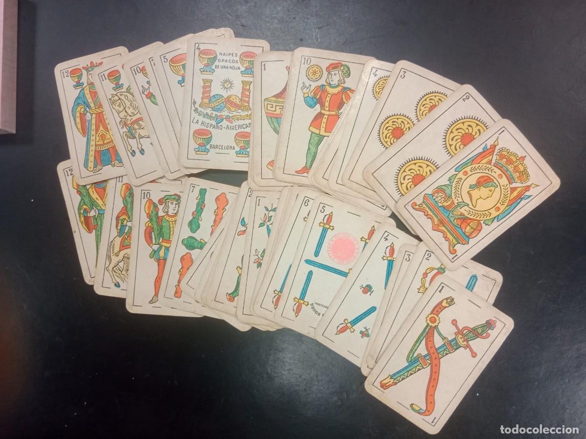 Barajas de cartas: ANTIGUA BARAJA DE CARTAS / NAIPES ESPA&Ntilde;OLA - LA HISPANO-AMERICANA JUAN ROURA - COMPLETA 40 CARTAS